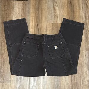 Carhartt Men's Dark Brown Double Knee Pants